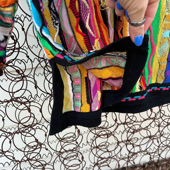 Coogi Australia Primary Color Abstract Weave Tunic Sweater Bold MEDIUM - Picture 7 of 12